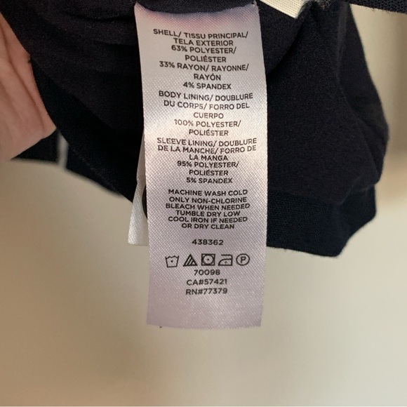 Women’s 6 ANN TAYLOR Navy Blue Single Button Business Casual Blazer Jacket - Picture 8 of 8